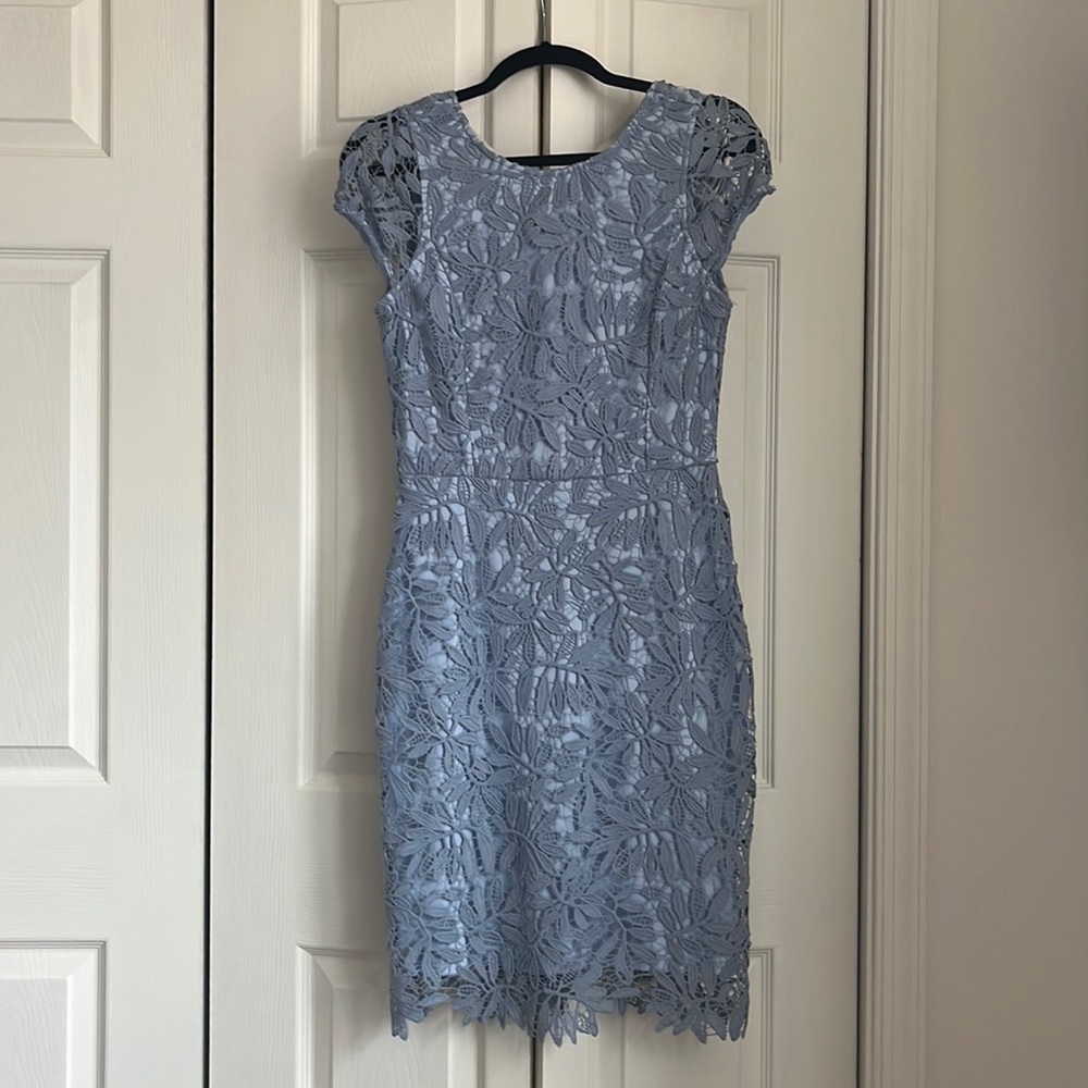 Lulus blue lace dress. Size medium